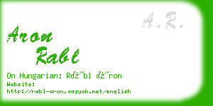 aron rabl business card